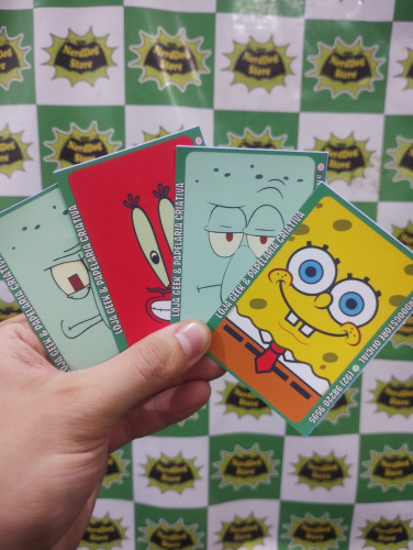 KIT 4 Adesivos Película Para Cartões Bob Esponja Sirigueijo Lula Molusco Sponge - NerdDog Store Nenhuma # - Produto Original