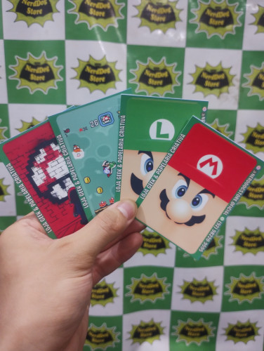 KIT 4 Adesivos Película p Cartões Super Mario Bros (Parte 2) - NerdDog Store - Luigi Game Snes Nenhuma # - Produto Original