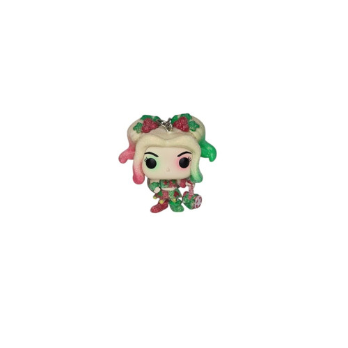 Funko Pop Keychain Harley Quinn (Xmas Glitter)-DC-1