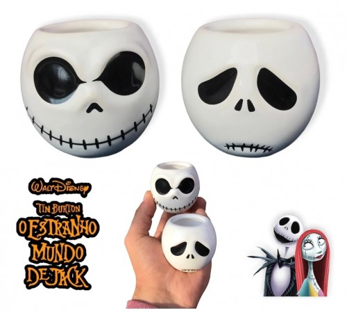 Kit 2 Copos Shot Jack #skellington O Estranho Mundo De Jack - O Estranho Mundo De Jack - #