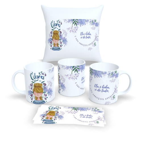Kit Almofada + Caneca – Estilo Signos do Zodíaco - Libra-Astrologia-