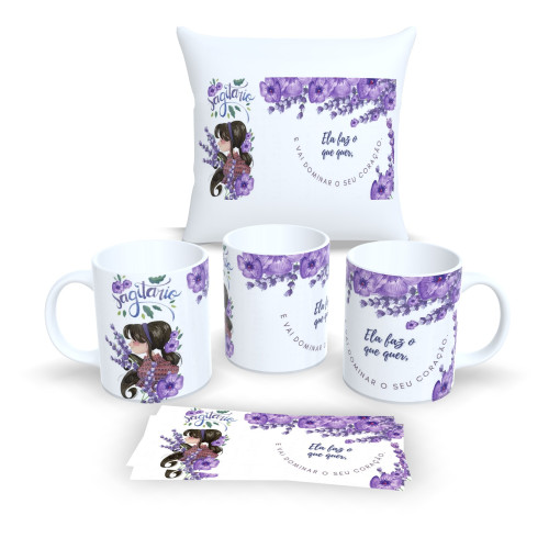 Kit Almofada + Caneca – Estilo Signos do Zodíaco - Sagitario-Astrologia-