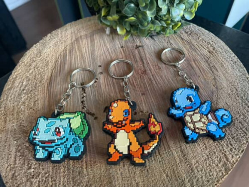 Kit Chaveiro - Bulbasaur, Charmander e Squirtle-Pokemon-