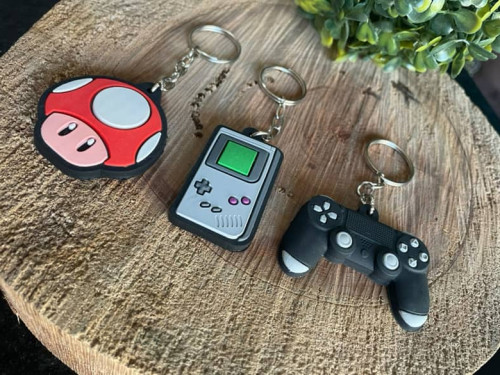 Kit Chaveiro - Controle Play , Toad e Game Boy-Geek-