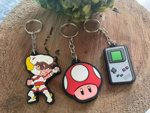 Kit Chaveiro - Seya, Toad E Gameboy-Geek-