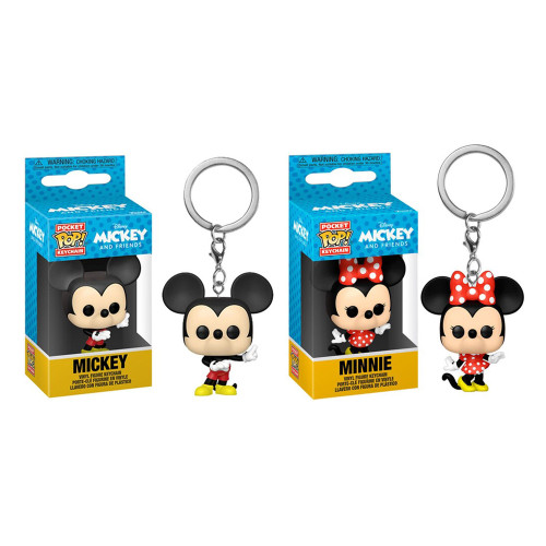 Kit Chaveiros Funko: Mickey + Minnie-Disney-