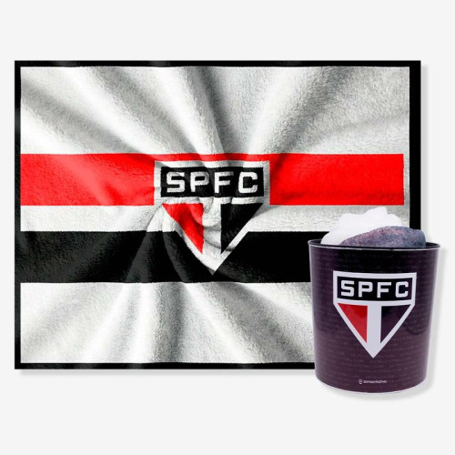 Kit Manta Com Balde Sao Paulo Times De Futebol # - Produto Original