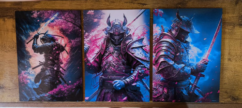 Kit Quadros Decorativos - Arte Samurai - #