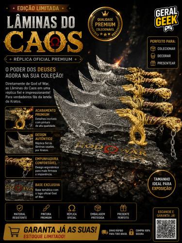 Lamina Do Kaos God Of War # - Produto Original
