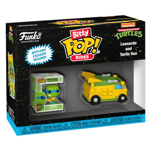 Leonardo and Turtle Van Funko Bitty Pop-As Tartarugas Ninjas-83626