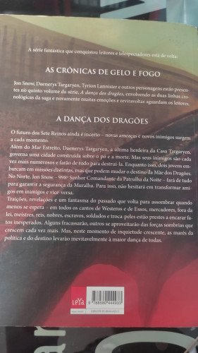Livro As Crônicas De Gelo E Fogo Vol. 5 A Dança Dos Dragões - Game Of Thrones - #