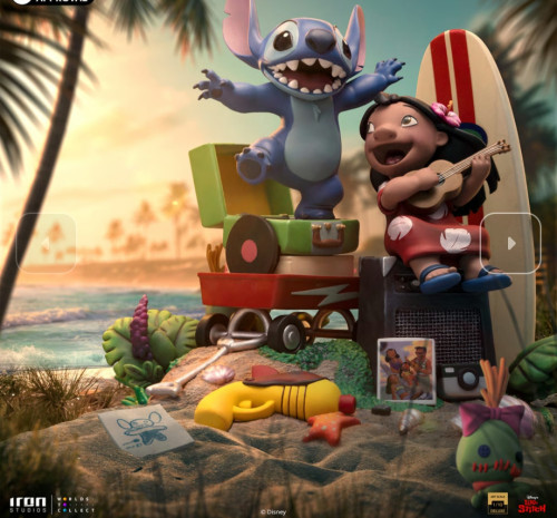 Lilo & Stitch Deluxe Iron Studios Disney Disney Lilo & Stitch # - Produto Original