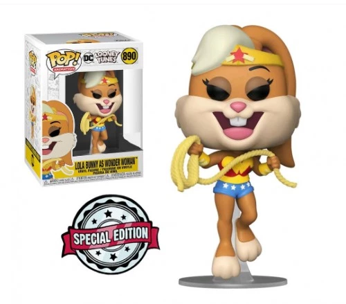 Lola Bunny as Wonder Woman 890 Funko Pop Original Looney Tunes DC Mulher Maravilha Special Edition-Dc Looney Tunes-890