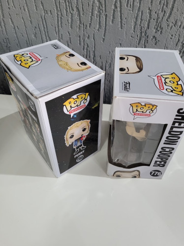 Lote 8 Funko Pop Leonard, Sheldon, Amy, Howard, Raj, Stuart, Penny E Bernadette - Coleção Completa - The Bing Bang Theory - #1