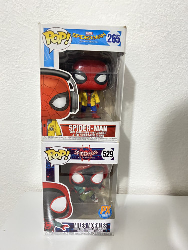 Lote Funko Pop Spider man Homecoming X Miles Morales Spiderverse-Spider-man-529