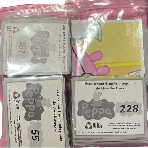 Lote mais de 100 figurinhas album peppa pig da editora online Peppa Pig # - Produto Original