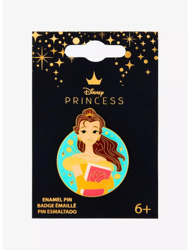 Chaveiro Loungefly Disney Beauty & The Beast Belle Book Circular Enamel Pin — Boxlunch Exclusive-Disney-