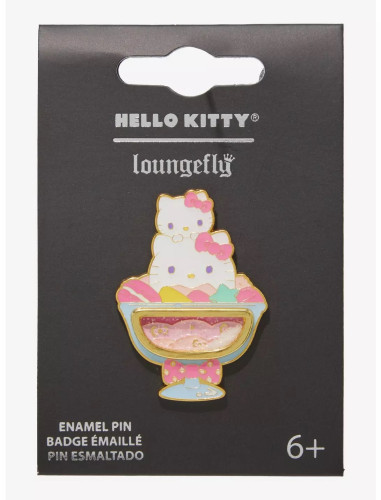 Chaveiro Loungefly Sanrio Hello Kitty Ice Cream Sundae Glitter Enamel Pin — Boxlunch Exclusive-Sanrio Hello Kitty-