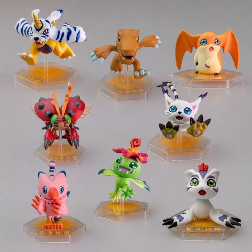 Kit Digimon Adventure DigiColle MegaHouse Completo Agumon Gabumon +6 Original DIGIMON ADVENTURE # - Produto Original