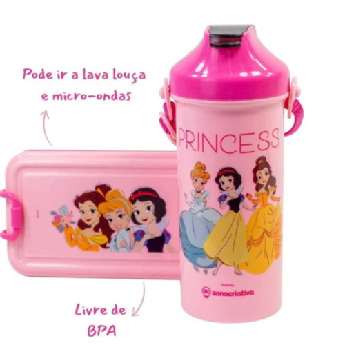 Caneca E Copo Lunch Box Princesas - Disney Princess - #