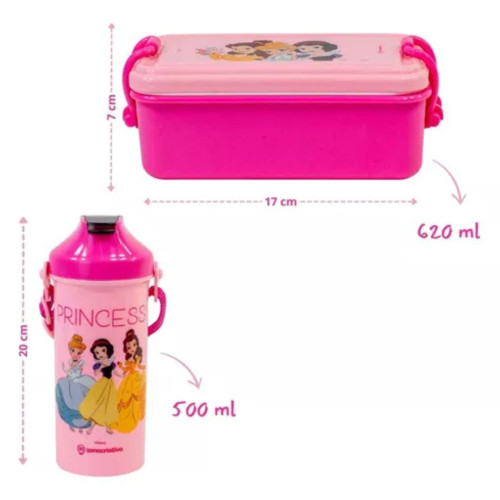 Caneca E Copo Lunch Box Princesas - Disney Princess - #