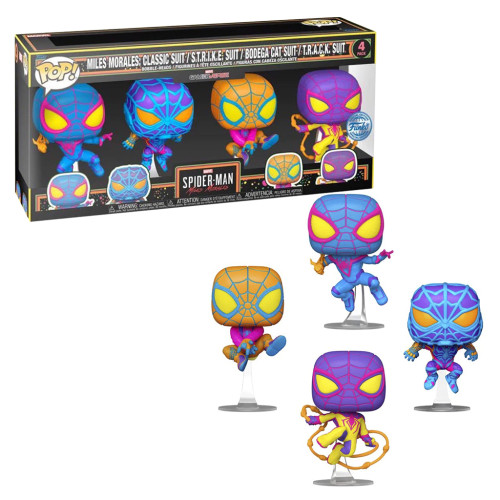 Funko Pop Miles Morales Blacklight 4-pack-Spider-man-69140