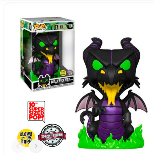 Maleficent As Dragon Glow in the Dark Special Edition - Jumbo Sized 10" (marcas na caixa) Disney Villains #1106 - Produto Original