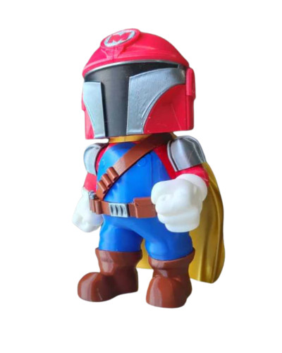 Action Figures Mariolorian - Super Mario Mandalorian - Star Wars - Impressão 3D-Super Mario World-