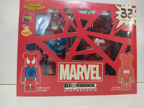 Chaveiro Marvel The Amazing Spider-Man Bearbrick 100% Keychain Set of 2 (2012) #33 L@ST-Marvel-