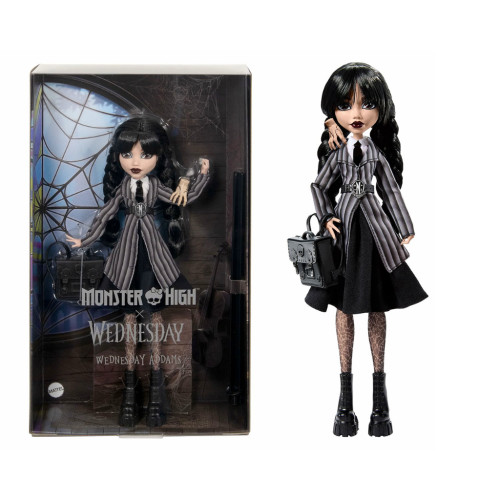 Mattel Monster High X Wednesday Wandinha Addams Wednesday #01 - Produto Original
