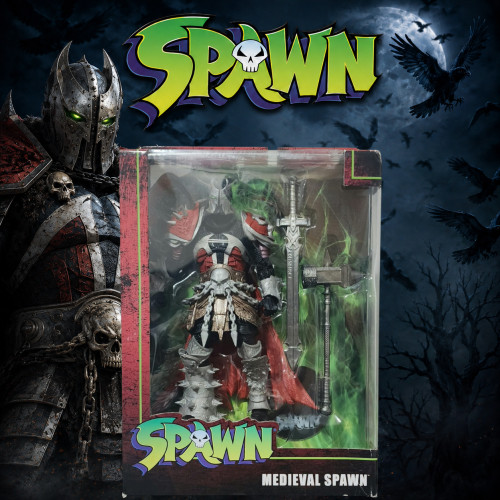 Medieval Spawn - Mcfarlane Toys (released In 2023 , 28cm Altura, 8cm Largura, 20cm Comprimento) ### # - Produto Original
