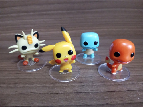Mini funko pop - Pikachu, Charmander, Squirtle e Meowth-Pokemon-2021