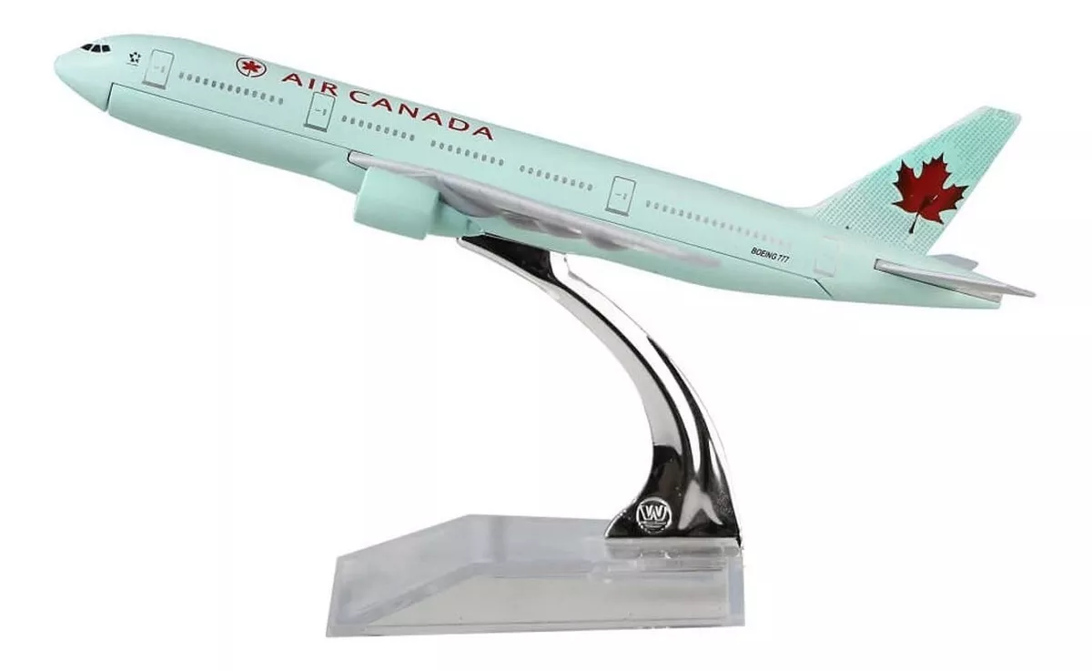 Action Figures Miniatura Aviao Boeing 777 Air Canada Aeronave Comercial Airplane-Geek-