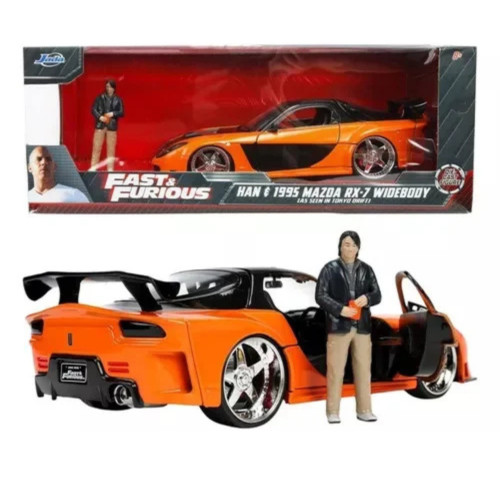 Action Figures Miniatura Mazda Rx-7 Com Han Velozes E Furiosos 1:24 Jada Toys-Velozes E Furiosos-