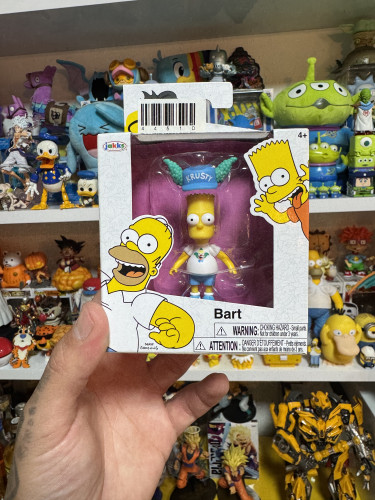 Miniatura do Bart dos Simpsons de 6,35 cm  da Jakks Pacific com chapéu do Krusty Os Simpsons # - Produto Original