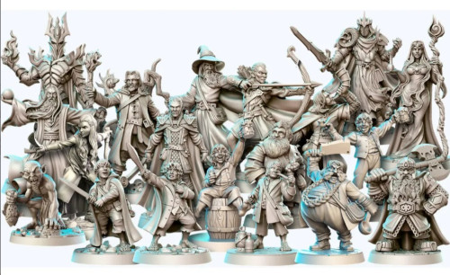 Miniaturas Senhor Dos Anéis Rpg D&d Em Resina - Kit 19 Peças Senhor Dos Anéis # - Produto Original