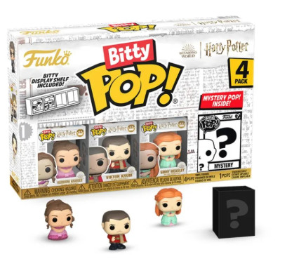 Funko Pop - Bitty Harry Potter  - 4 Pack Hermione/viktor Krum/gina/mystery - Harry Potter - #1 FUNKO POP #1 - Produto Original