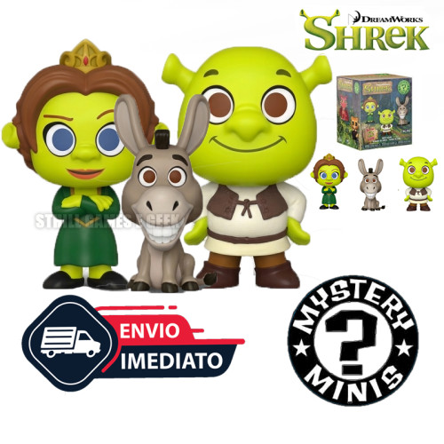 Mystery Minis Fiona, Sherek E Burro (3x) Sherek #00 - Produto Original