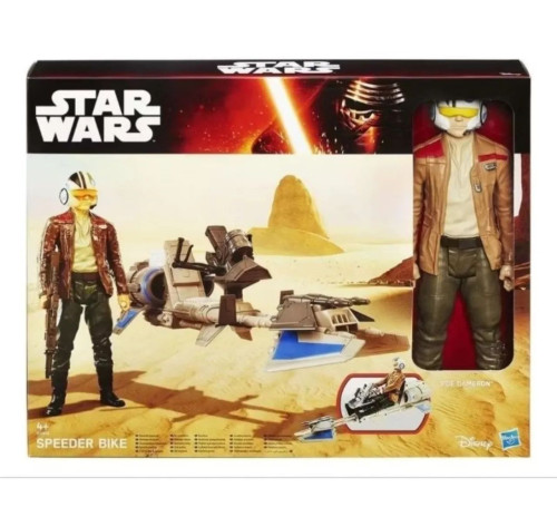 Action Figures Nave Star Wars Speeder Bike e Poe Dameron - B3918-Stars Wars-