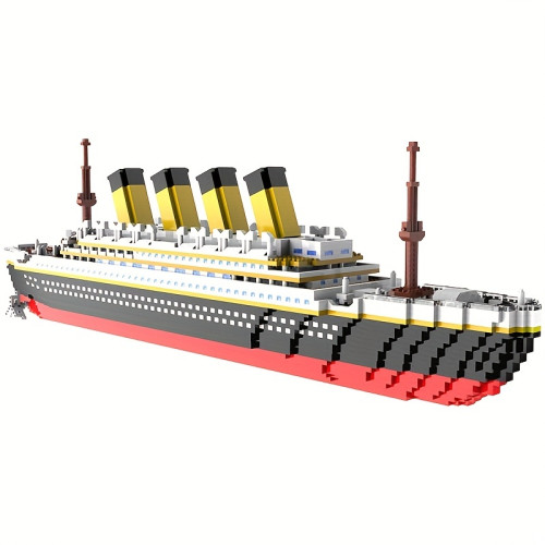 Action Figures Navio de micro blocos miniatura titanic 1878 peças - Dragon Ball Z - #
