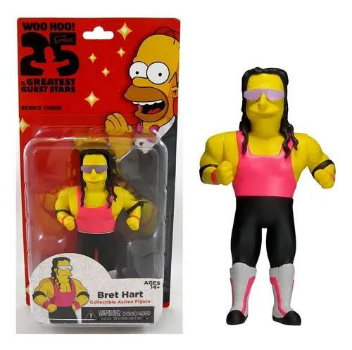 Action Figures Neca Simpsons 25 Anos Bret Hart Os Simpsons # - Produto Original