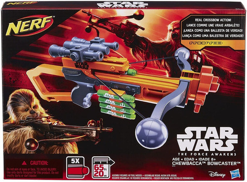 Action Figures Nerf Star Wars Chewbacca Bowcaster – Lançador de Dardos Espetacular-Star Wars-