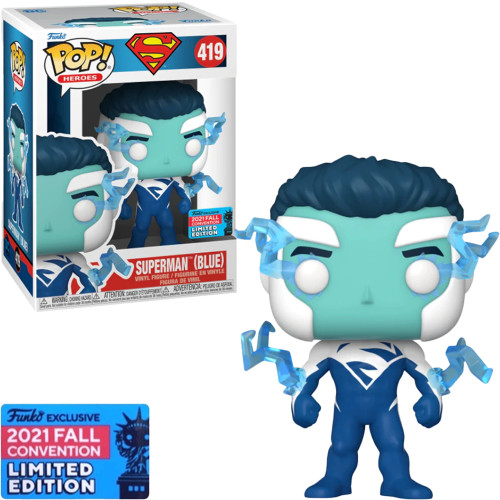 Funko Pop Nycc 2021 Exclusive - Superman (blue)-Superman-419