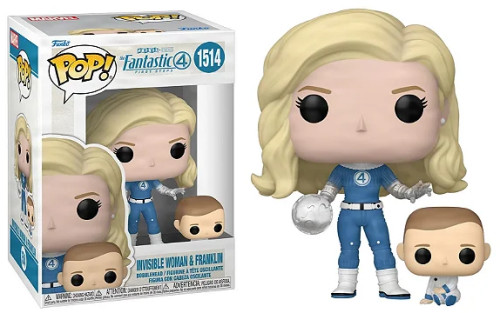 Funko Pop - The Fantastic Four/O Quarteto Fantastico  - Invisible Woman & Franklyn 1514-Marvel X-Men-1514
