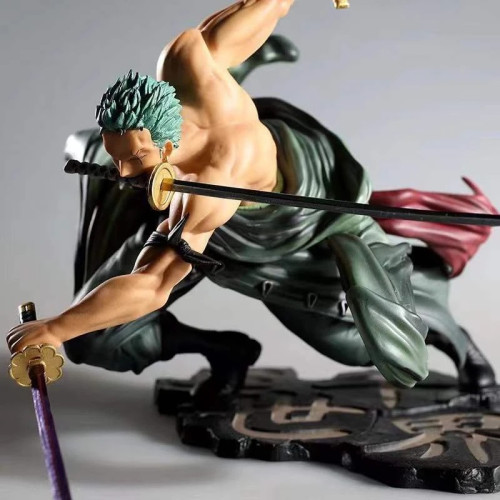 One Piece Roronoa Zoro Figure Action de Coleção Pvc Luffy do chapéu de palha com base e espada - One Piece - #