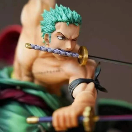 One Piece Roronoa Zoro Figure Action de Coleção Pvc Luffy do chapéu de palha com base e espada - One Piece - #