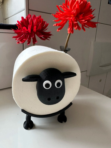 Ovelhinha Suporte de Papel (rolo) - Utilidade Acessórios Banheiro Utensílios Nerddog Store - Expositor - #