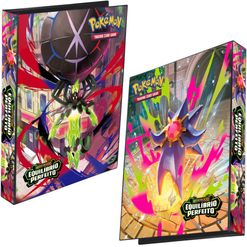 Pasta Fichário Álbum Pokémon Mega Evolução Equilíbrio Perfeito