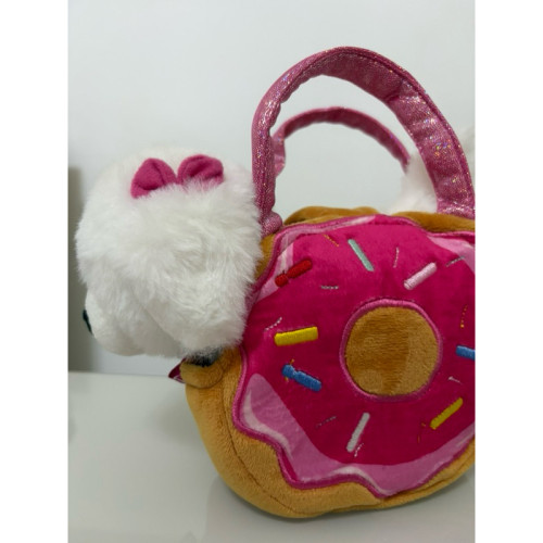 Pelúcia na Bolsinha Cachorrinha Branca - Fun Divirta-se Sem # - Produto Original