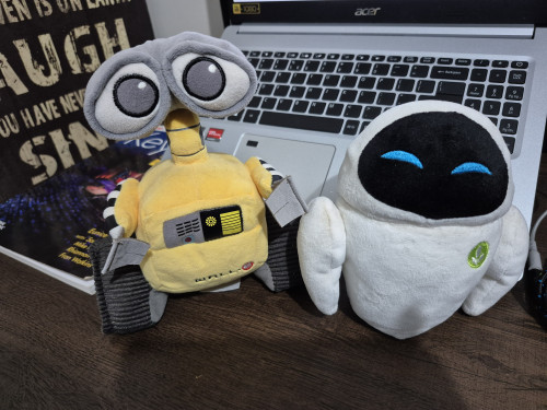 Almofadas Pelúcias Wall-e e Eva disney store-Wall-E-